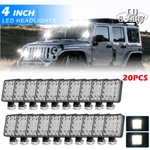 20PCS 4'' Inch Led Work Lights Bar Spot Flood Cube Pods Atv Utv Suv Jeep 4WD 12V. Fixed Price $50.09.