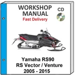 Yamaha RS90 Vector Venture 2005 - 2015 Service Repair Shop Manual Cd. Fixed Price $21.99.