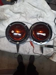 Nos, Arrow # N109, Sae- AIST-61, Ge 4414A 12V Amber Sealed Beam Lights Lamps. Fixed Price $119.99.