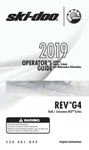 Ski-doo Owners Manual Book 2019 Rev G4 Grand Touring Limited 900 Ace Turbo. Fixed Price $19.50.