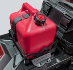 Everett Tunnel Mounted Gas Can Rack With Red For Polaris And Arctic Cat. Fixed Price $189.00.