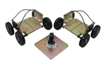 Extreme Max 5800.0203 Power Wheels Drivable Snowmobile Dollies - Wide, Gold. Fixed Price $75.00.