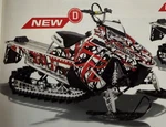 New Oem Polaris Burandt Fracture Red Hood & Side Panel Wrap 2879760-293. Fixed Price $350.00.