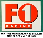 F1 Racing - Formula One Vintage Original Vinyl Decal Sticker. Fixed Price $7.28.