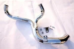 2 Into 1 Chrome Exhaust Lake 6 Speed 45 Degree Offset Harley Glide Touring Bagge. Fixed Price $299.99.