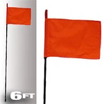 Firestik F6-BLACK-8120R Stick W Orange Safety Flag 6FT. Fixed Price $33.92.