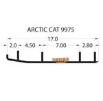 Woodys EAT3-9975 Extender Trail Iii Flat-top Carbide Runners Arctic Cat Skegs. Fixed Price $142.64.