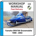 Yamaha SRX700 Snowmobile 1999 2000 2001 2002 Service Repair Shop Manual Cd. Fixed Price $21.99.