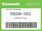 Kawasaki Genuine Arrester-flame 59006-1052. Fixed Price $36.94.