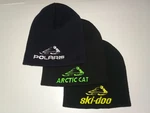 8" Knit Beanie Snowmobile, Embroidered, Hat, Polaris, Arctic Cat, Ski-doo. Fixed Price $12.00.