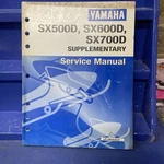 1999 Yamaha Snowmobile Supplementary Service Manual SX500D/600D/700D. Fixed Price $22.95.
