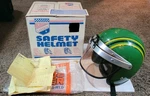 Vtg 1980S Lemans John Deere Snowmobile Motorcycle Helmet W/visor And Box Size. Fixed Price $299.00.