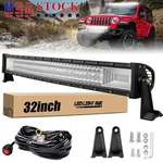 32" Led Light Bar Tri Row Spot Flood Combo Truck Offroad 4WD Atv Suv Us. Fixed Price $39.98.