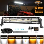Auxbeam For Polaris Sportsman/rzr Atv 4WD 22" Led Light Bar 6 Modes Driving Fog. Fixed Price $99.99.