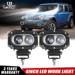 2X 4" Led Work Light Bar Spot Cube Pods For Jeep Wrangler Jk Jl Tj Offroad 4X4. Fixed Price $38.59.