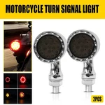 2PCS Amber & Red Signal Turn Led Indicators Stop Drl Light For Motorcycle Chome. Fixed Price $20.99.