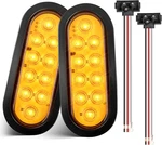 Oyviny 6 Inch 10 Leds Oval Amber Trailer Tail Lights W/light Wiring 2PCS, Super. Fixed Price $27.61.