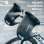 Rockbros Handlebar Mittens Electric Heated Mtb Road Bike Windproof Thermal Glove. Fixed Price $28.87.