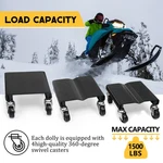 3PCS 1500LB Snowmobile Storage Moving Roller Dollies With Rotary Wheels. Fixed Price $41.25.