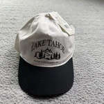 Lake Tahoe Hat Cap Strap Back One Size Mens White Black Winter Sports Apres Ski. Fixed Price $11.49.