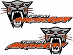 Arctic Cat Team Roar / Pair 12" Orange Vinyl Vehicle Snowmobile Graphic Decals. Fixed Price $11.67.