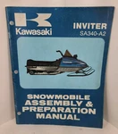 Vintage 1977 Kawasaki Inviter Snowmobile Assembly Prep Manual Model SA340-A2. Fixed Price $27.99.