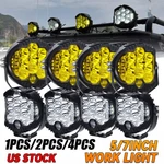 Round Led Work Light Bar Spot & Flood Pods Suv Driving Truck Off Road Fog Lamps. Fixed Price $62.69.