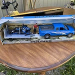 New-ray SS-37406 Replica 1:18 Trk/trailer/sled Truck Blue/polaris. Fixed Price $29.00.