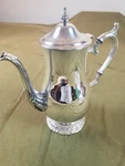 Wm Rogers Silverplate Tea Pot/coffee Vintage 10-1/2"H Full Base Pineapple Finial. Fixed Price $45.00.