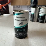 Vintage Mercury Marine Quicksilver Snowmobile Oil 12OZ Sae 20. Fixed Price $25.00.