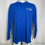 United Airlines Polaris Business Class Blue Longsleeve Henley Shirt Men's L/xl. Fixed Price $24.99.