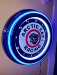 Arctic Cat Snowmobile Machine Racing Garage Neon Style Led Clock Sign. Fixed Price $137.99.