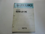 1973 Suzuki Snowmobile SM21K Parts Catalog Manual Water Damaged Stained Faded. Fixed Price $32.95.