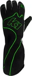Race Gear Karting Gloves Black Green Size Reverse Stitch K113-RS1-V-M. Fixed Price $49.98.