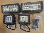 (4PC) 240W 7" & 4" Led Light Bar 2400 Lm Spot Flood Off Road Car Golf Truck. Fixed Price $34.99.