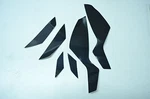 Polaris Snowmobile Handguard Decal Kit Black 2875589-070 Stickers. Fixed Price $11.99.