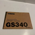 Yamaha GS340 Snowmobile Owners Manual 8A0-28199-10 Genuine LIT-12668-A0-00. Fixed Price $35.00.