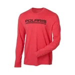 Polaris Mens Longsleeve Checked Red Tee T-shirt Large -#2862506 New. Fixed Price $34.99.