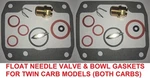 2 Carburetor Float Needle Valve Seat Bowl Gasket Arctic Cat 440 550 580 600. Fixed Price $39.90.