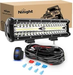 Nilight 12INCH 300W Triple Row Flood Spot Combo Driving Boat Led Off Road Lights. Fixed Price $49.99.